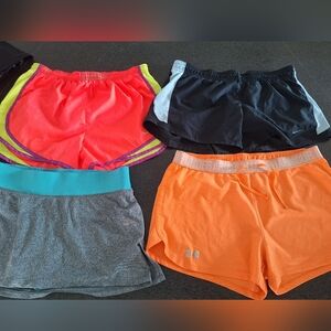 Nike And Under Armour Orange Athletic Crop Top + Assorted Sports Tops Bundle